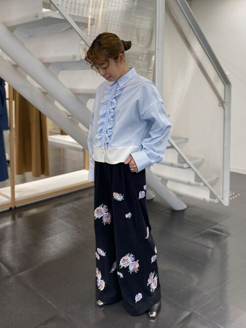 セール】クロップドフリルブラウス（シャツ/ブラウス）｜Re.Verofonna