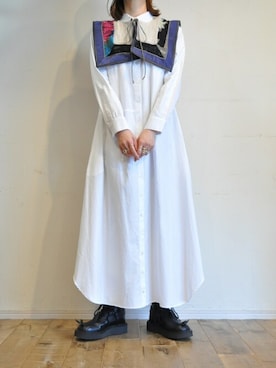 「アイテム（付け襟）」を使った、chaosbohemiaさん（レディース・165cm）の冬コーディネート