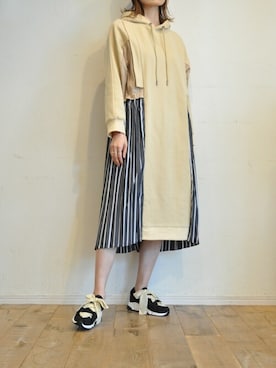 「厚底スニーカー」｜chaosbohemiaさん（レディース・165cm）の冬コーディネート