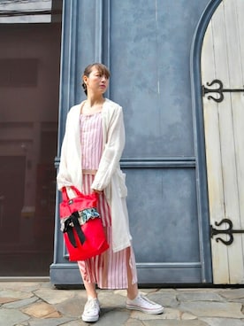 「キュプラ」｜「アイテム（その他アウター）」を使った、chaosbohemiaさん（レディース・168cm）の春コーディネート