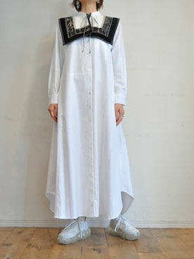 「アイテム（付け襟）」を使った、chaosbohemiaさん（レディース・165cm）の春コーディネート