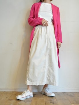 「オールスター」｜「アイテム（その他アウター）」を使った、chaosbohemiaさん（レディース・165cm）の夏コーディネート