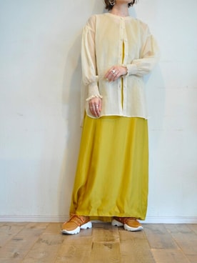 「キュプラ」｜「アイテム（ワンピース/ドレス）」を使った、chaosbohemiaさん（レディース・165cm）の夏コーディネート