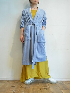「アシンメトリー」｜「アイテム（その他アウター）」を使った、chaosbohemiaさん（レディース・165cm）の夏コーディネート