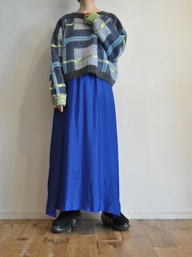 「キュプラ」｜「アイテム（ワンピース/ドレス）」を使った、chaosbohemiaさん（レディース・165cm）の秋コーディネート