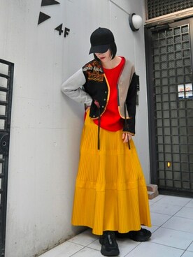 「RehersalL（リハーズオール）のアイテム（ジャケット/アウター）」を使った、chaosbohemiaさん（レディース・168cm）の秋コーディネート
