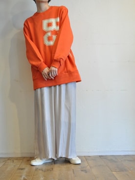 「--（--）のアイテム（スウェット）」を使った、chaosbohemiaさん（レディース・165cm）の冬コーディネート
