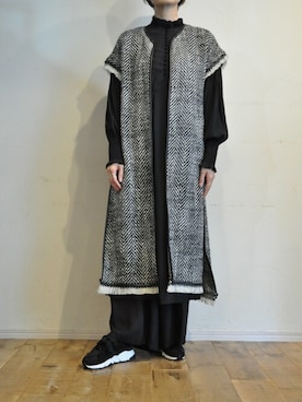 「RehersalL（リハーズオール）のアイテム（その他アウター）」を使った、chaosbohemiaさん（レディース・165cm）の冬コーディネート