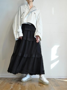 「--（--）のアイテム（ブルゾン）」を使った、chaosbohemiaさん（レディース・165cm）の春コーディネート