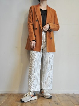「--（--）のアイテム（ジャケット/アウター）」を使った、chaosbohemiaさん（レディース・165cm）の春コーディネート