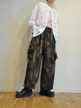 「--（--）のアイテム（パンツ）」を使った、chaosbohemiaさん（レディース・165cm）の春コーディネート