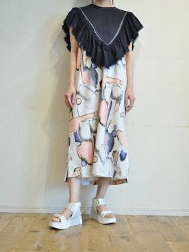 「--（--）のアイテム（ワンピース）」を使った、chaosbohemiaさん（レディース・165cm）の春コーディネート