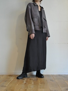 「--（--）のアイテム（ブルゾン）」を使った、chaosbohemiaさん（レディース・165cm）の秋コーディネート