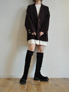 「--（--）のアイテム（ジャケット/アウター）」を使った、chaosbohemiaさん（レディース・165cm）の秋コーディネート