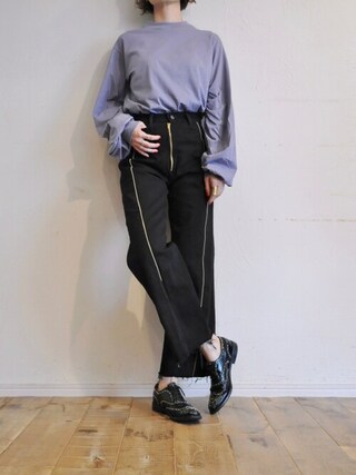 RehersalL（リハーズオール）の「ダブルフレアデニム（デニムパンツ