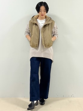 「chausser（ショセ）のアイテム」を使った、yukoさん（レディース・156cm）の秋コーディネート