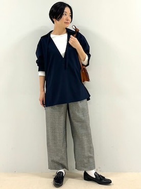 「chausser（ショセ）のアイテム」を使った、yukoさん（レディース・156cm）の秋コーディネート