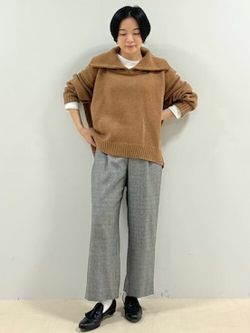 「chausser（ショセ）のアイテム」を使った、yukoさん（レディース・156cm）の秋コーディネート