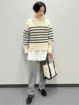 「chausser（ショセ）のアイテム」を使った、yukoさん（レディース・156cm）の冬コーディネート