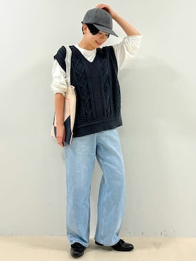 「chausser（ショセ）のアイテム」を使った、yukoさん（レディース・156cm）の夏コーディネート