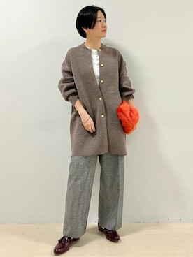 「chausser（ショセ）のアイテム」を使った、yukoさん（レディース・156cm）の秋コーディネート