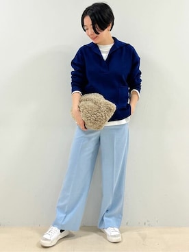 「HELEN MOORE（ヘレンムーア）のアイテム」を使った、yukoさん（レディース・156cm）の冬コーディネート