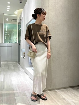 「Noble（ノーブル）のアイテム（Tシャツ/カットソー）」を使った、yuriさん（レディース・156cm）の夏コーディネート