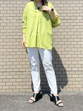 「Bou Jeloud（ブージュルード）のアイテム（シューズ）」を使った、Bou Jeloudさん（レディース・155cm）の春コーディネート