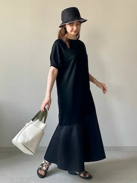 「Bou Jeloud（ブージュルード）のアイテム（帽子）」を使った、Bou Jeloudさん（レディース・162cm）の春コーディネート