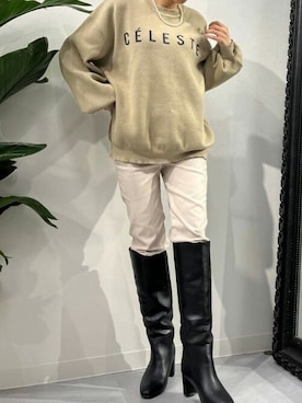 「Bou Jeloud（ブージュルード）のアイテム（シューズ）」を使った、Bou Jeloudさん（レディース・148cm）の秋コーディネート