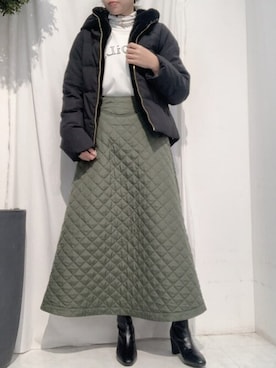 「Bou Jeloud（ブージュルード）のアイテム（ジャケット/アウター）」を使った、Bou Jeloudさん（レディース・157cm）の冬コーディネート