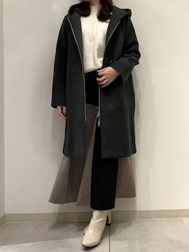 「153cm」｜「アイテム（その他アウター）」を使った、Bou Jeloudさん（レディース・153cm）の冬コーディネート