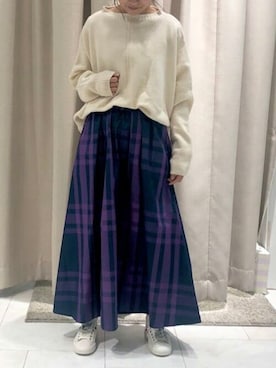 「156closet」｜Bou Jeloudさん（レディース・156cm）の冬コーディネート