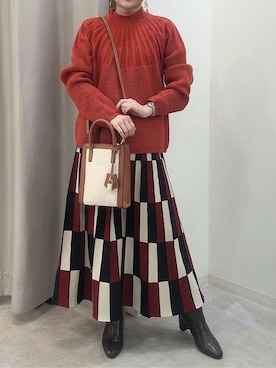 「Bou Jeloud（ブージュルード）のアイテム（シューズ）」を使った、Bou Jeloudさん（レディース・148cm）の冬コーディネート