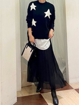 「Bou Jeloud（ブージュルード）のアイテム（スカート）」を使った、Bou Jeloudさん（レディース・158cm）の冬コーディネート