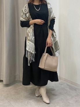 Bou Jeloudさん（レディース・157cm）の冬コーディネート