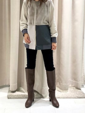 「Bou Jeloud（ブージュルード）のアイテム（シューズ）」を使った、Bou Jeloudさん（レディース・156cm）の冬コーディネート