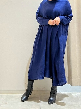 「Bou Jeloud（ブージュルード）のアイテム（シューズ）」を使った、Bou Jeloudさん（レディース・152cm）の冬コーディネート