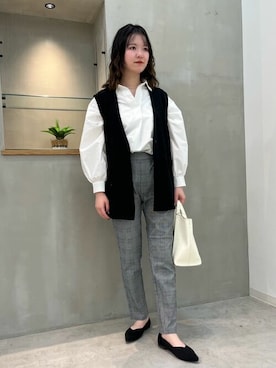 「Bou Jeloud（ブージュルード）のアイテム（パンツ）」を使った、Bou Jeloudさん（レディース・160cm）の春コーディネート