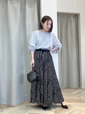 「Bou Jeloud（ブージュルード）のアイテム（パンツ）」を使った、Bou Jeloudさん（レディース・148cm）の春コーディネート