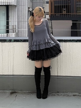 「PUNYUS（プニュズ）のアイテム」を使った、PUNYUS  さん（レディース・156cm）の秋コーディネート
