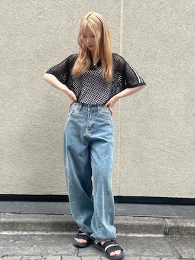 「PUNYUS（プニュズ）のアイテム」を使った、PUNYUS  さん（レディース・155cm）の夏コーディネート