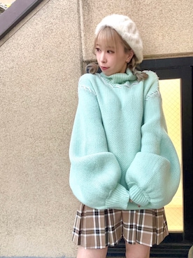 「PUNYUS（プニュズ）のアイテム（ハンチング/ベレー帽）」を使った、PUNYUS  さん（レディース・160cm）の冬コーディネート