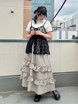 「PUNYUS（プニュズ）のアイテム」を使った、PUNYUS  さん（レディース・159cm）の夏コーディネート