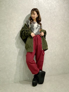 「PUNYUS（プニュズ）のアイテム（ジャケット/アウター）」を使った、PUNYUS  さん（レディース・152cm）の秋コーディネート