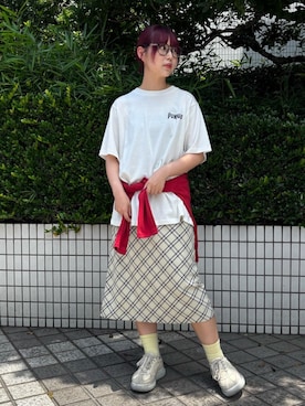 「PUNYUS（プニュズ）のアイテム」を使った、PUNYUS  さん（レディース・160cm）の夏コーディネート