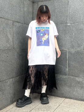 「PUNYUS（プニュズ）のアイテム」を使った、PUNYUS  さん（レディース・155cm）の夏コーディネート