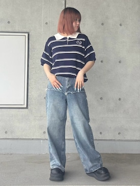 「PUNYUS（プニュズ）のアイテム」を使った、PUNYUS  さん（レディース・155cm）の夏コーディネート
