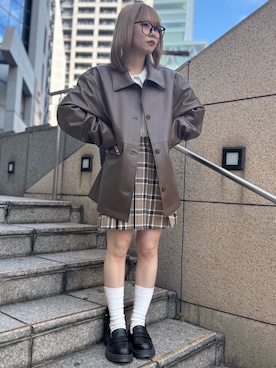 「PUNYUS（プニュズ）のアイテム（ジャケット/アウター）」を使った、PUNYUS  さん（レディース・153cm）の冬コーディネート