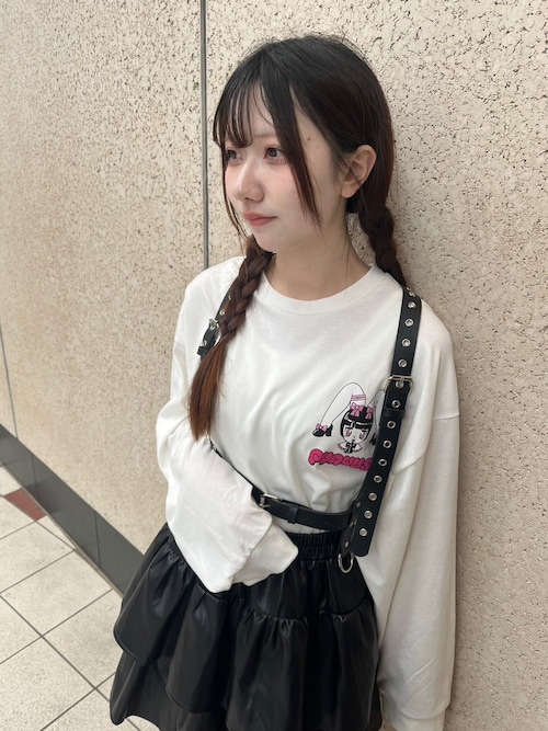 rurumu; ハーネスベルト　ブラック PUNYUS ベルト ハトメハーネスベルト レディース メンズ